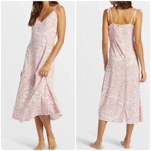 Billabong Sweet Sunshine Floral Spaghetti Strap Midi Dress Size S